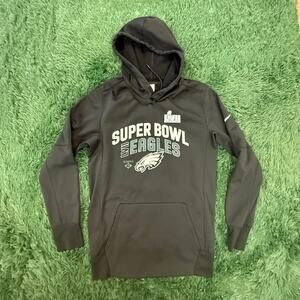 Nike Philadelphia Eagles Black Super Bowl Pullover Small Sweatshirt Hoodie NFL
